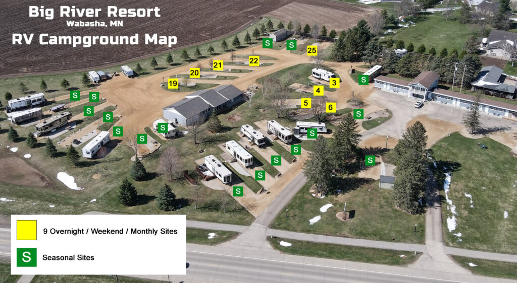 Big River Resort Wabasha MN RV Park Map